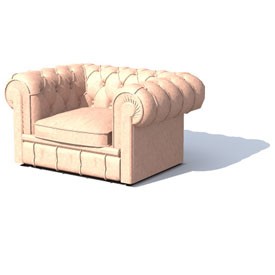 Chesterfield armchair 3D Object | FREE Artlantis Objects Download